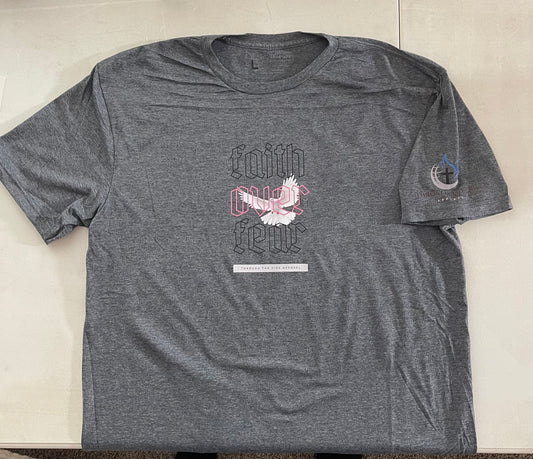 "Faith over Fear" Gray Short Sleeve T-Shirt